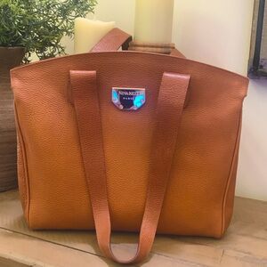 Nina Ricci Pebbled Leather Tote Handbag Excellent